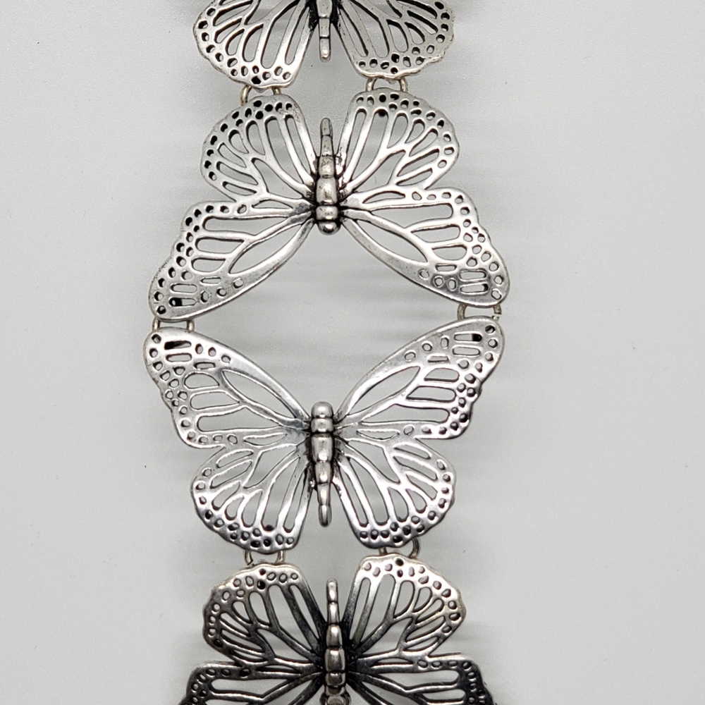 Fossil Butterfly Silver Tone Bracelet